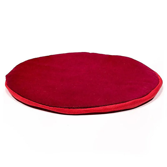 Support plat pour Bol Tibétain - rond rouge