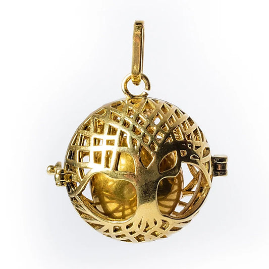 Pendentif grossesse Arbre de vie boule harmonie couleur or