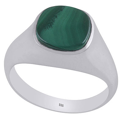 Bague Malachite - Argent massif 925